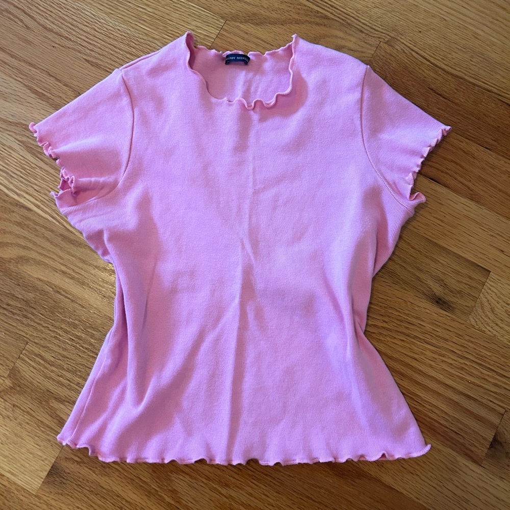 Brandy Melville Light Pink Short Sleeve Top